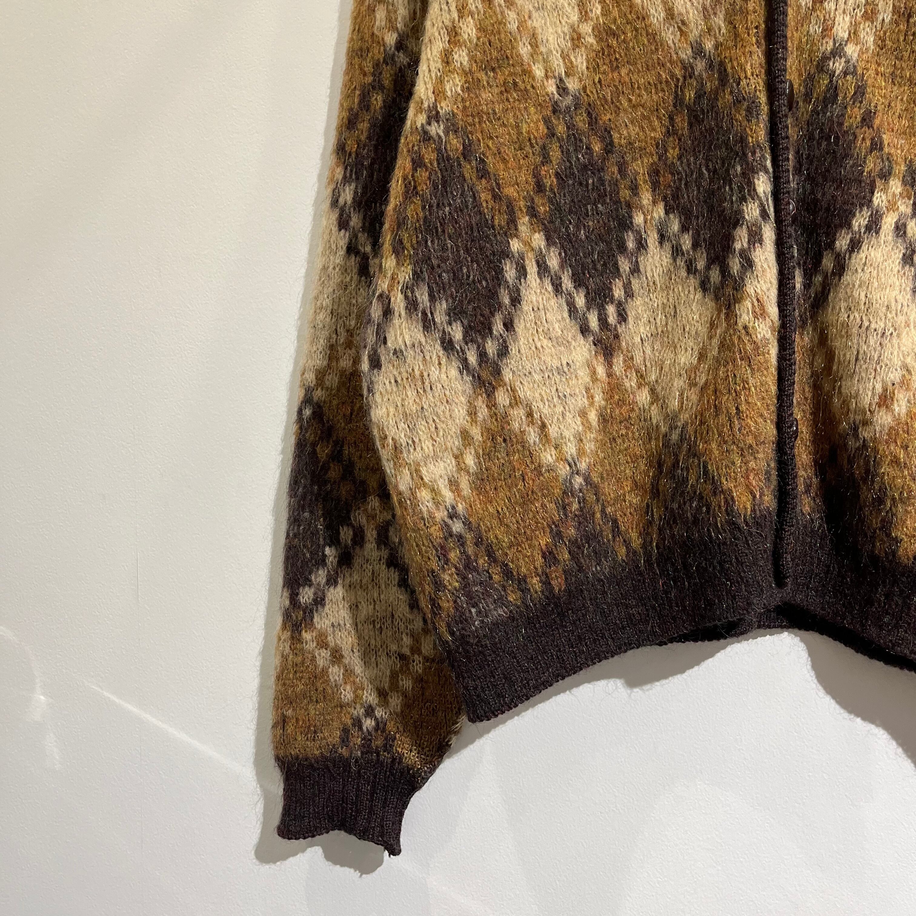 60s ピューリタン モヘア カーディガン アーガイル ヴィンテージ 50s 60s Puritan Mohair Cardigan 60年代 ピューリタン モヘアカーディガン