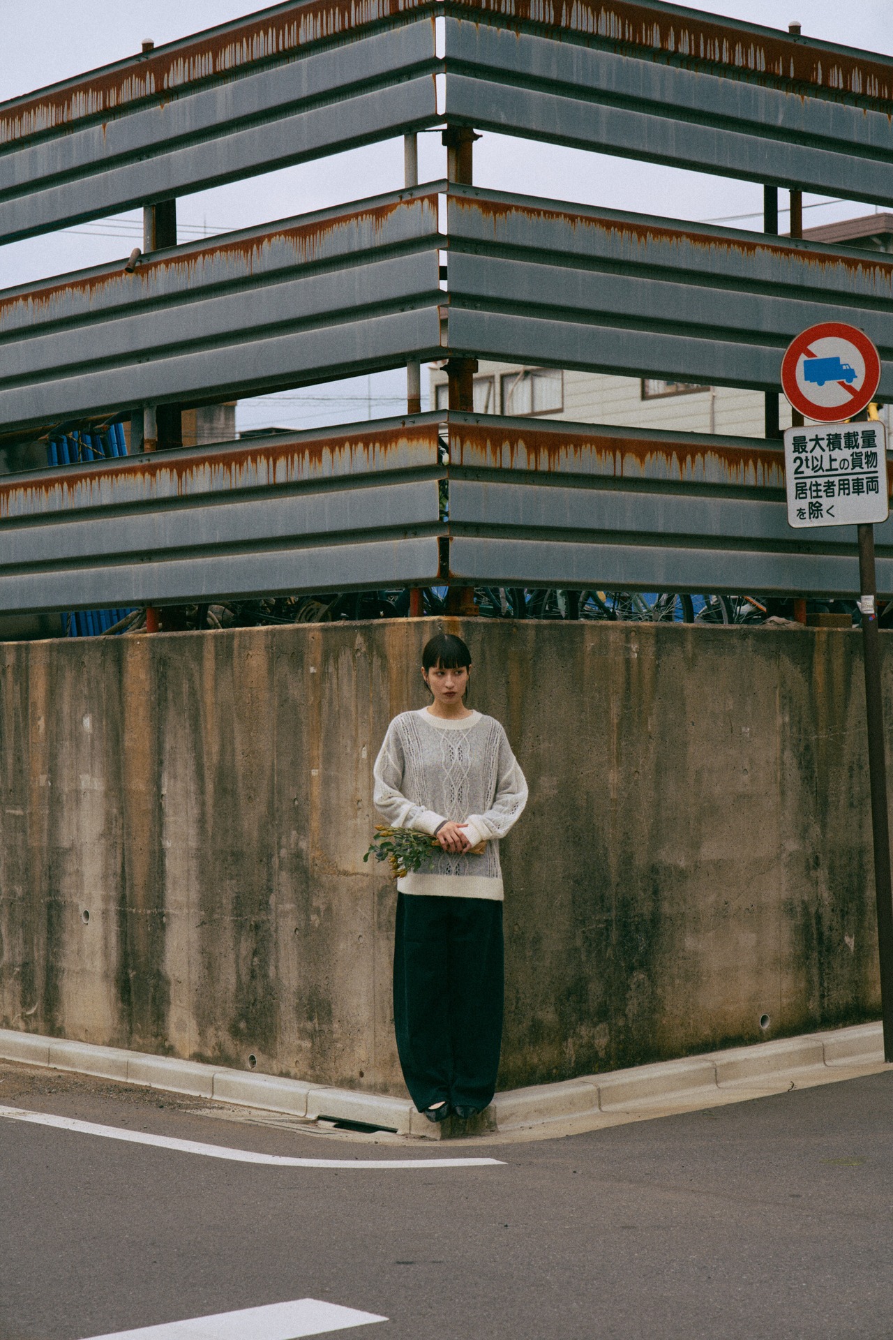 Sheer Aran Relax Sized Pullover Knit