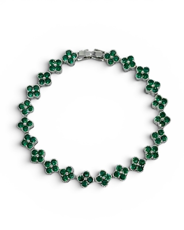 FLOWER LINK BRACELET【Green】