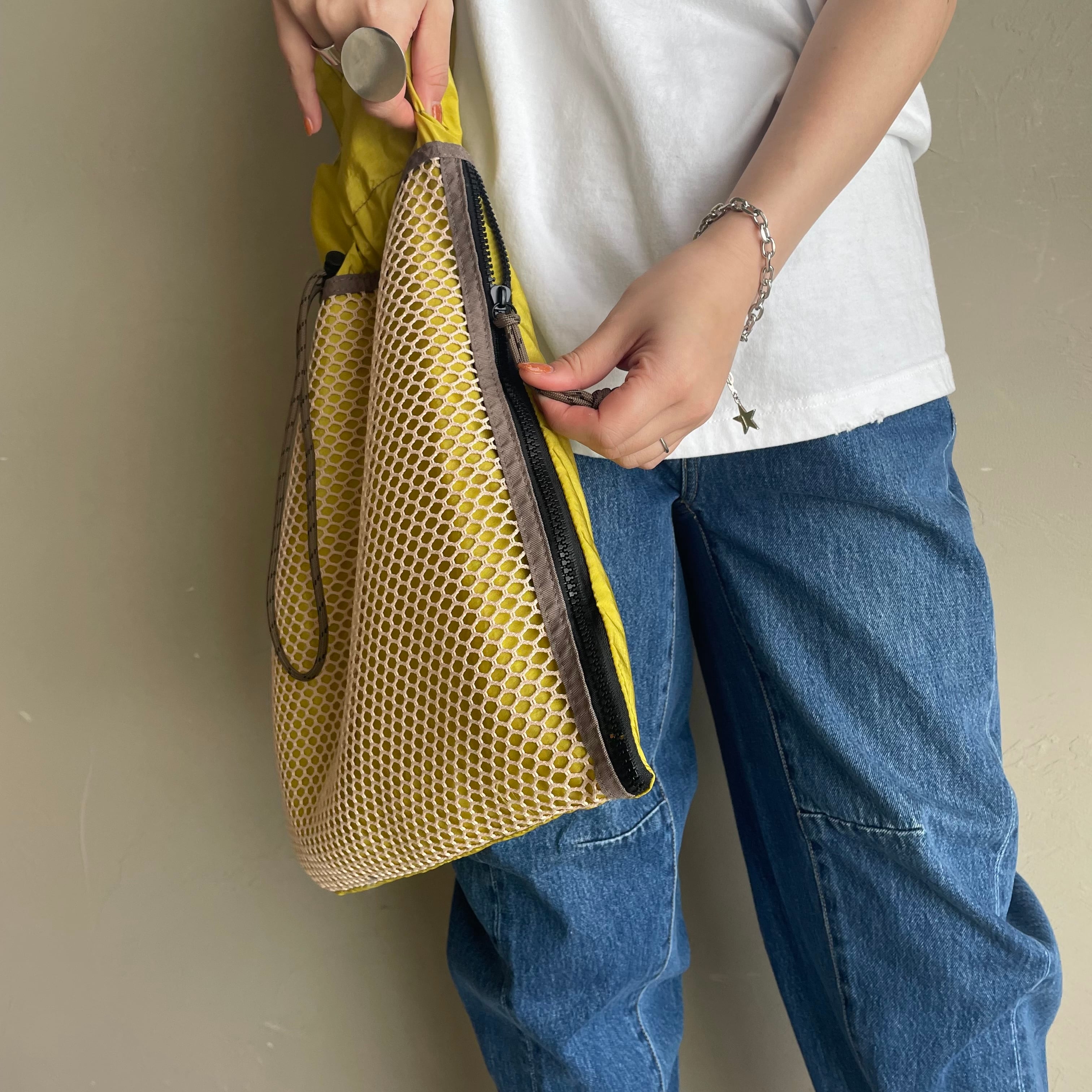 美品　MYLAN マイラン　かごバッグ　巾着付き 未使用品 マイラン MYLAN ×Fatima Morocco タグ付き カゴバッグ