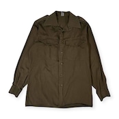 80s SCHARRER HBA オーストラリア軍 ミリタリー ワーク 長袖シャツ 39/カーキ メンズ ビンテージ