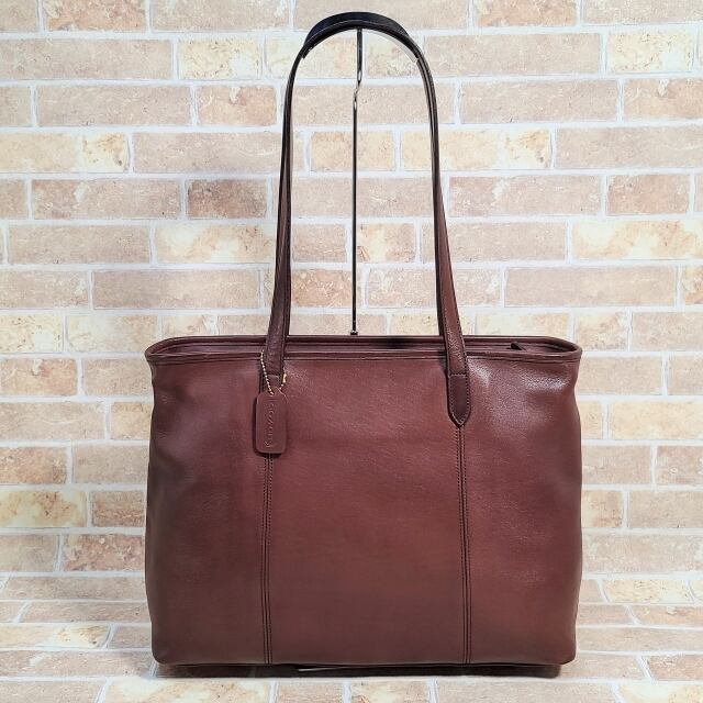 オールドコーチ レザー トートバッグ 大きめ 以上ok ブラウン ユニセックス Coach Gypsophila