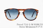 【スティーブマックイーンモデル】Persol 偏光 サングラス 714-S-M 0108/S3 Folding Steve McQueen ポラライズド アジアンフィット ティアドロップ ペルソール 正規品