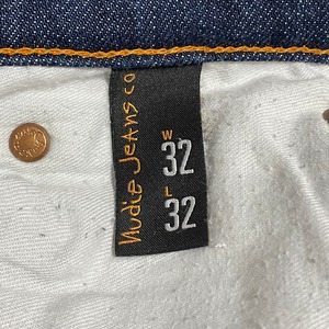 【Nudie Jeans】イタリア製 デニム ジーパン ジーンズ Thin Finn W32 L32 テーパード スリム ヌーティージーンズ ITALY ストレッチ EU古着