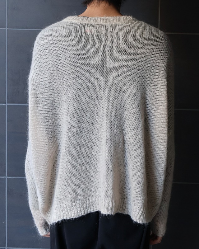 Sheer V-neck knit
