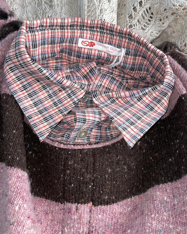 【oscarouyang】CORNISH MUG STRIPE KNIT WITH SHIRT JUMPER BAG/ kyoto store