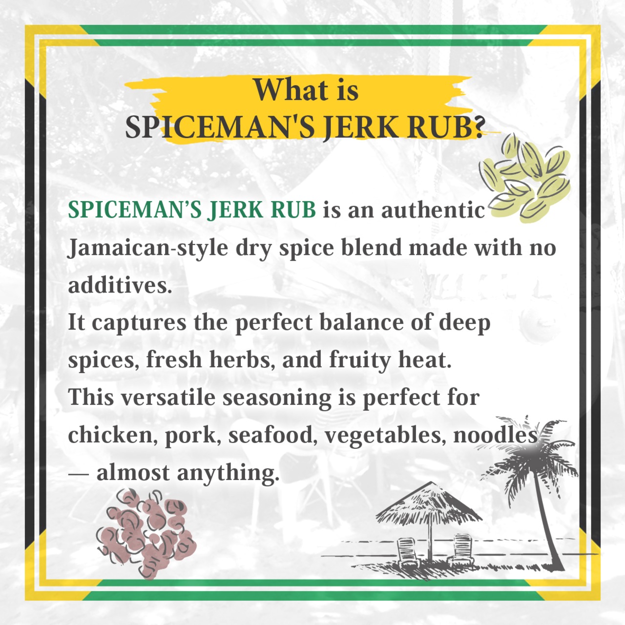 SPICEMAN'S JERK RUB スパイスマンズ ジャークラブ (ドライシーズニング )