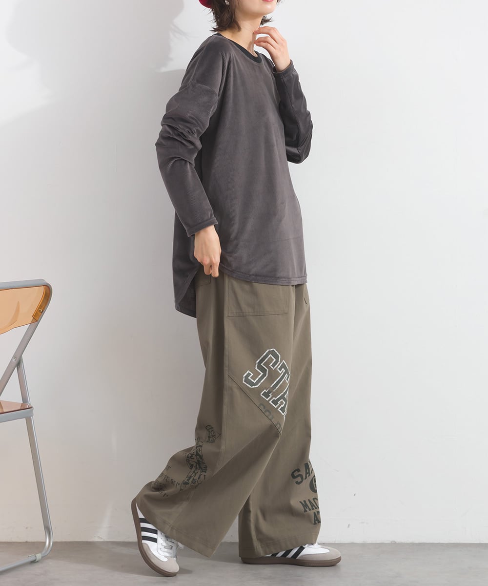 K261008 ツイルロゴ切替ワークパンツ / Twill Logo Panel Work Pants
