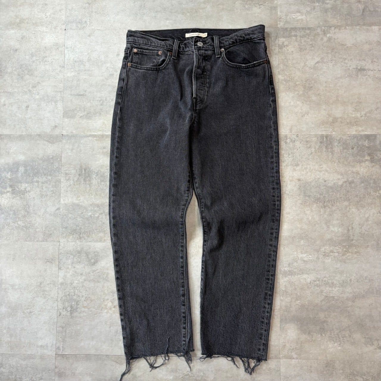 《実寸w31》levis 502 00s ブラックデニム 切りっぱなし No.1297
