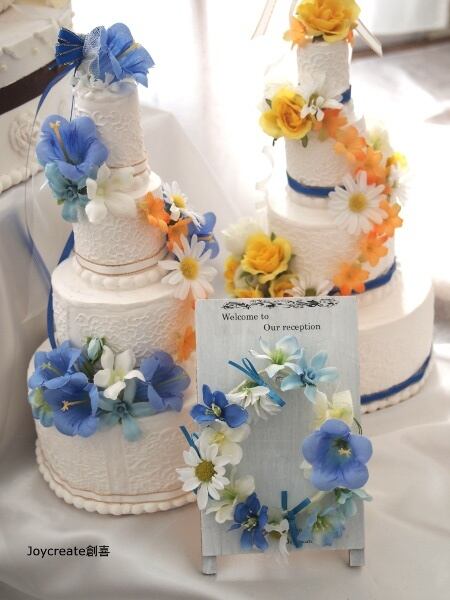 食品サンプル 中サイズ ウェディングケーキ ウエルカムボード