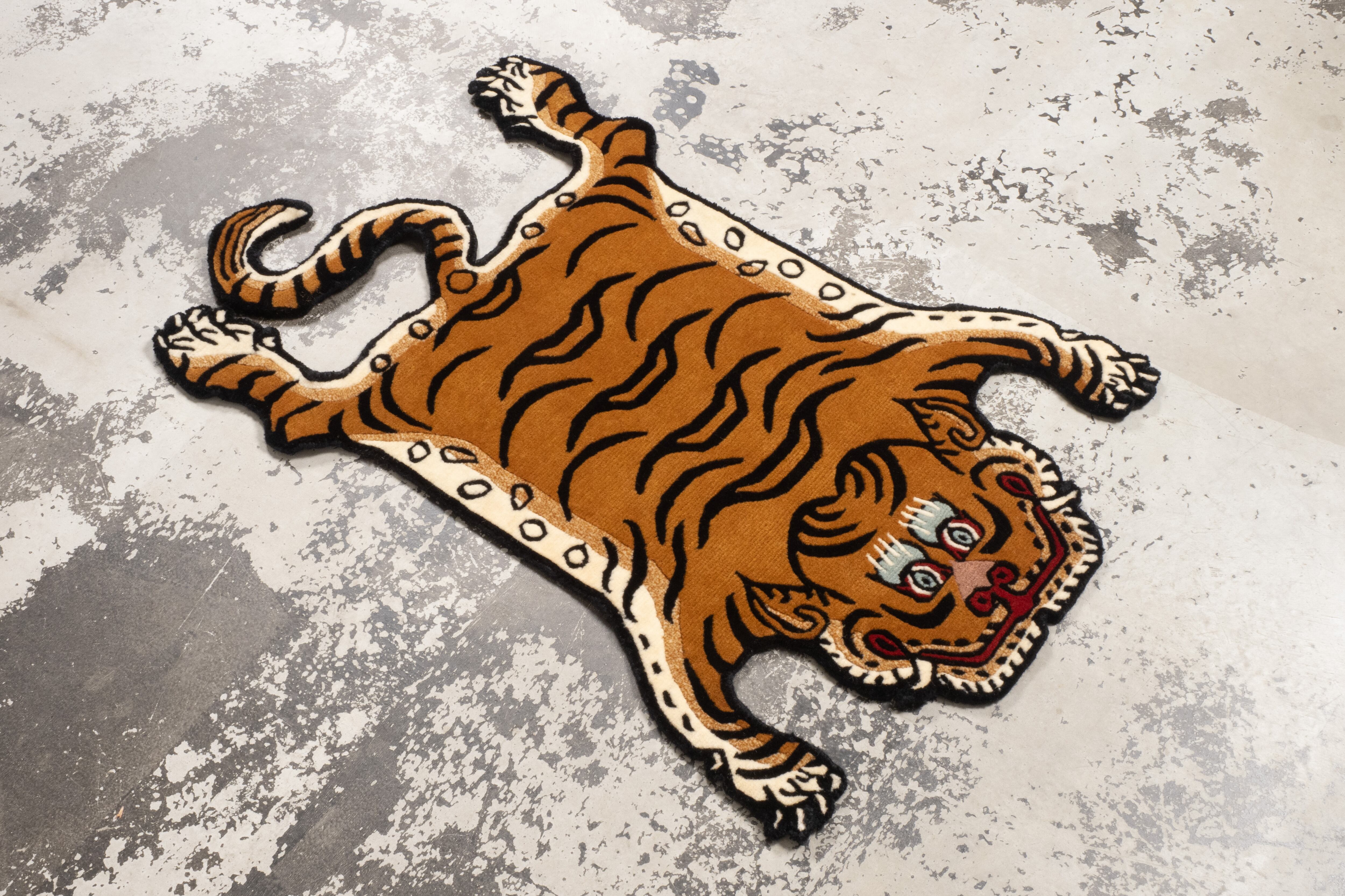 Tibetan Tiger Rug 《Sサイズ•ウール124》チベタンタイガーラグ