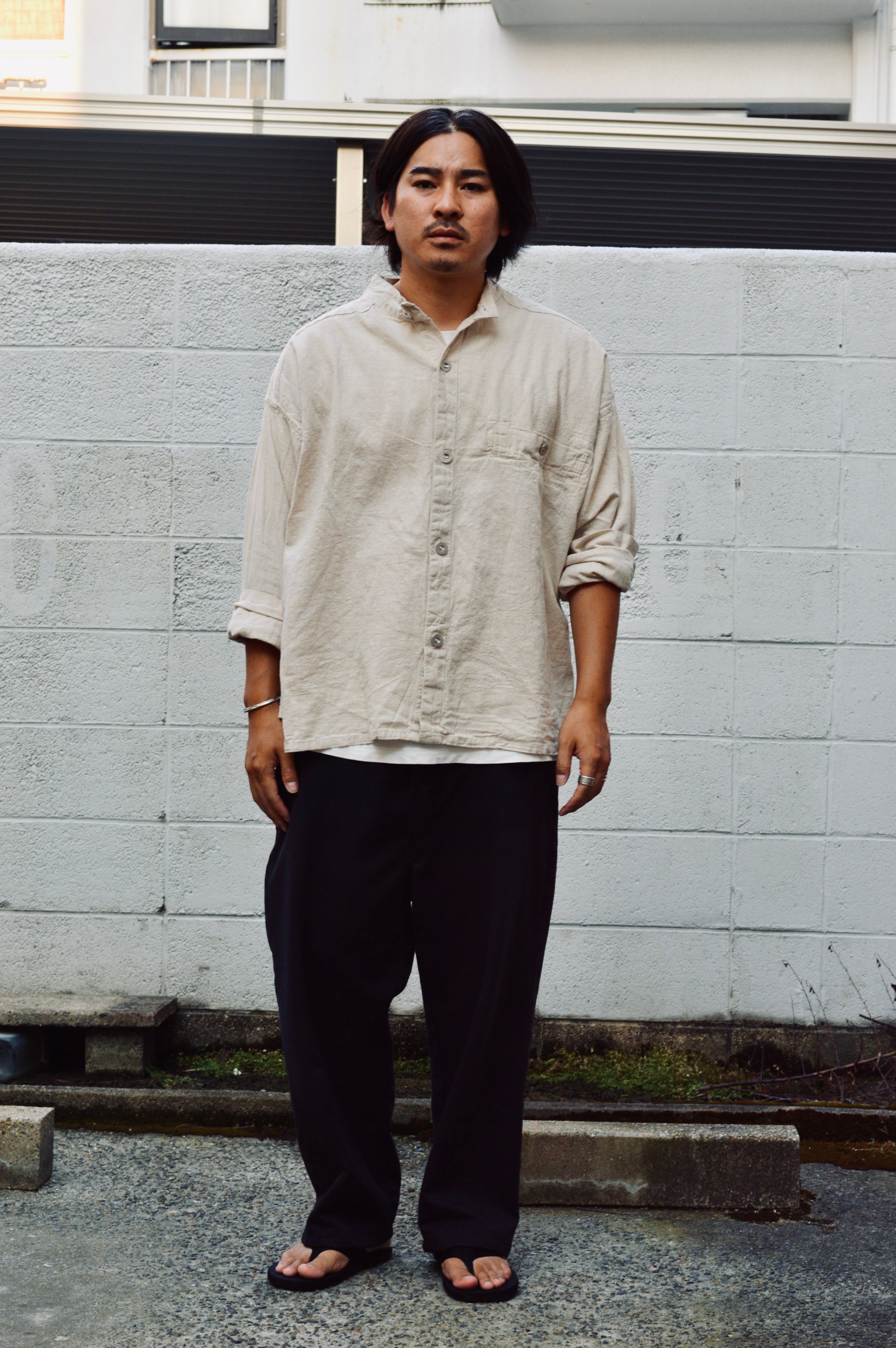 30s フランス ボージョンリネンジャケット フルオープン ツートンカラー 30s フランス ボージョンリネンジャケット フルオープン ツートン