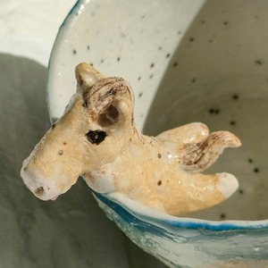 馬汁湯呑み1 若駒ちゃんとドリンクを楽しめるフチ馬カップ