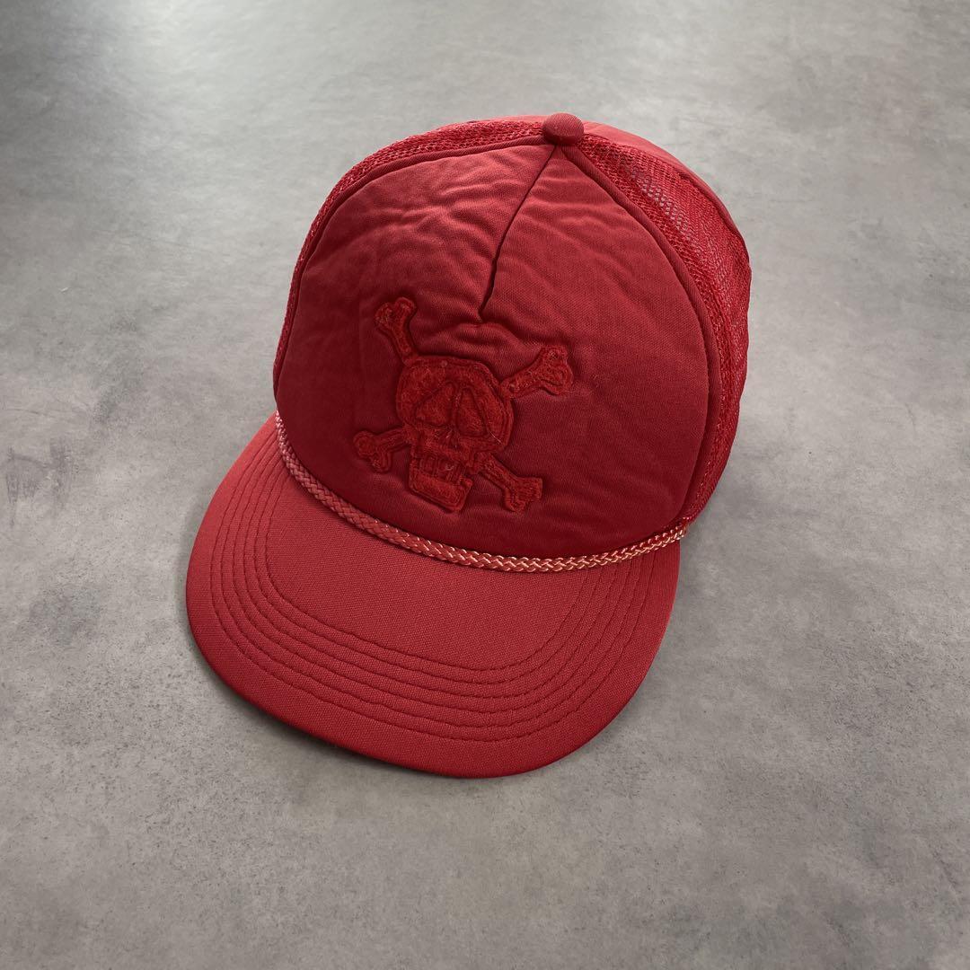 00s Old STUSSY Skull Mesh Cap メッシュキャップ