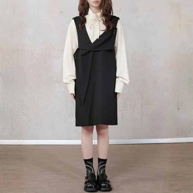 Asymmetrical drape one piece C1623