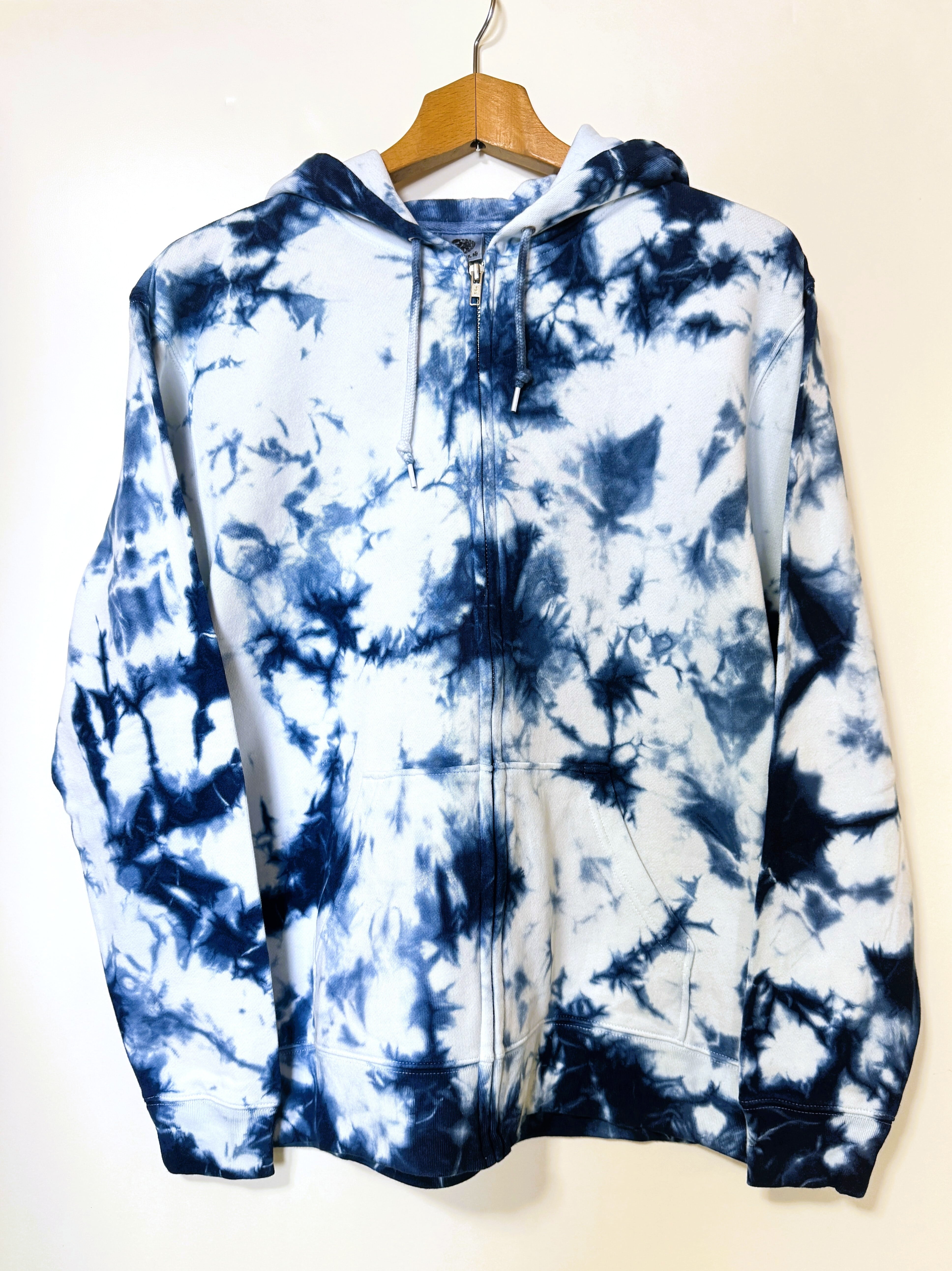 藍染ジップパーカー｜Lサイズ | 藍染Tシャツ、藍染ストール、藍染