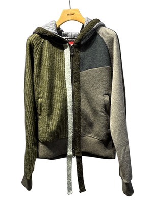 【25AW】ADSB Andersson Bell アンダーソンベル / COLOR BLOCKED KNIT HOODY ZIP UP