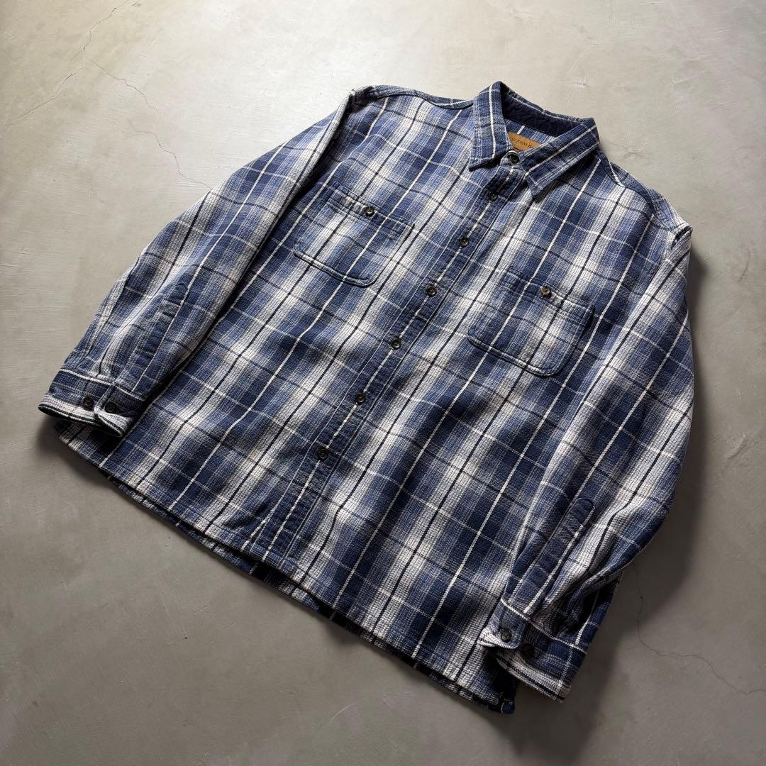 90-00s St.JOHN'S BAY Ombre Flannel Shirt