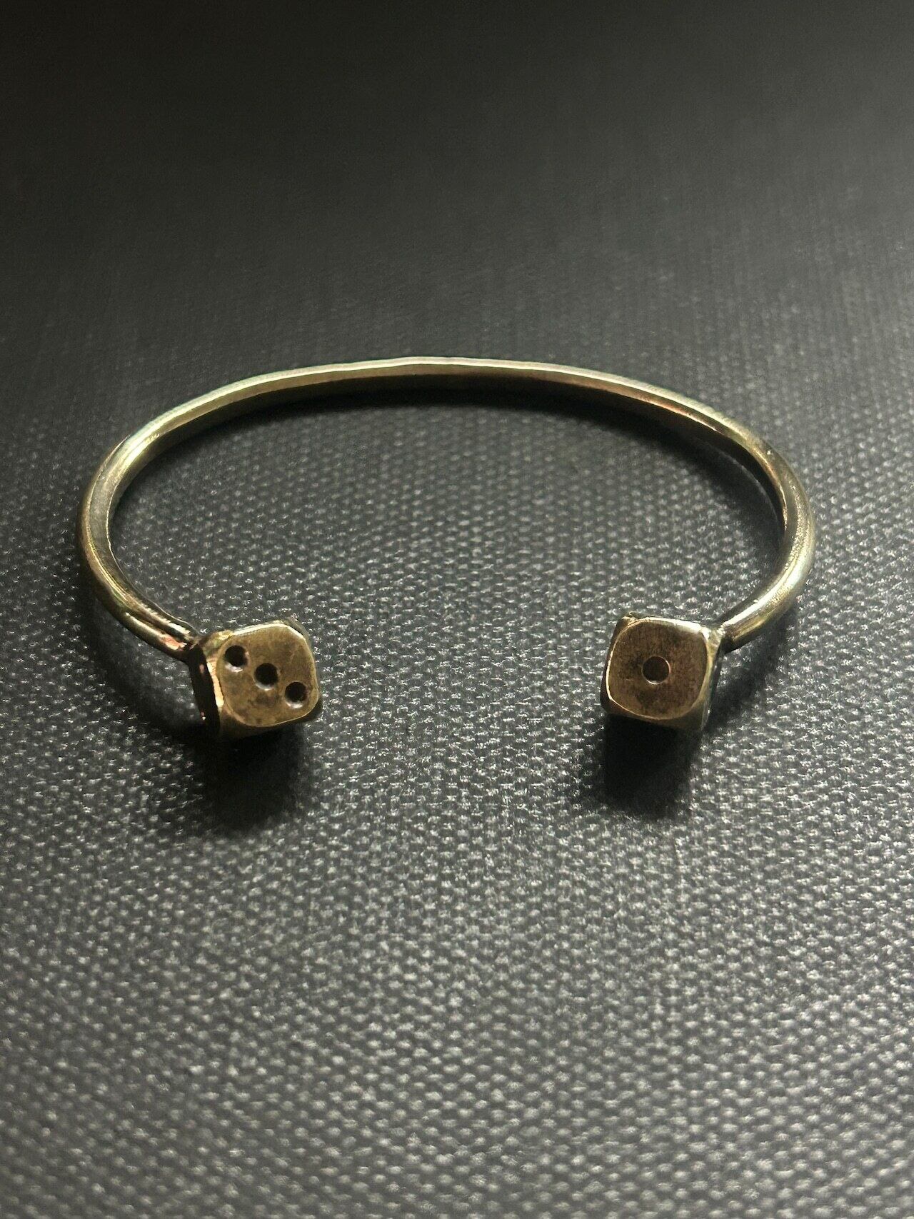 Tumbling dice bangle brass (S) madeindirty Rock Culture Jewelry