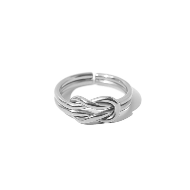 316L Double knot ring【SILVER】#r95