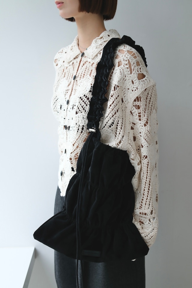 CONTROL FREAK  Gathered Flat 2-Way Bag　ギャザーフラット2wayバッグ   Black
