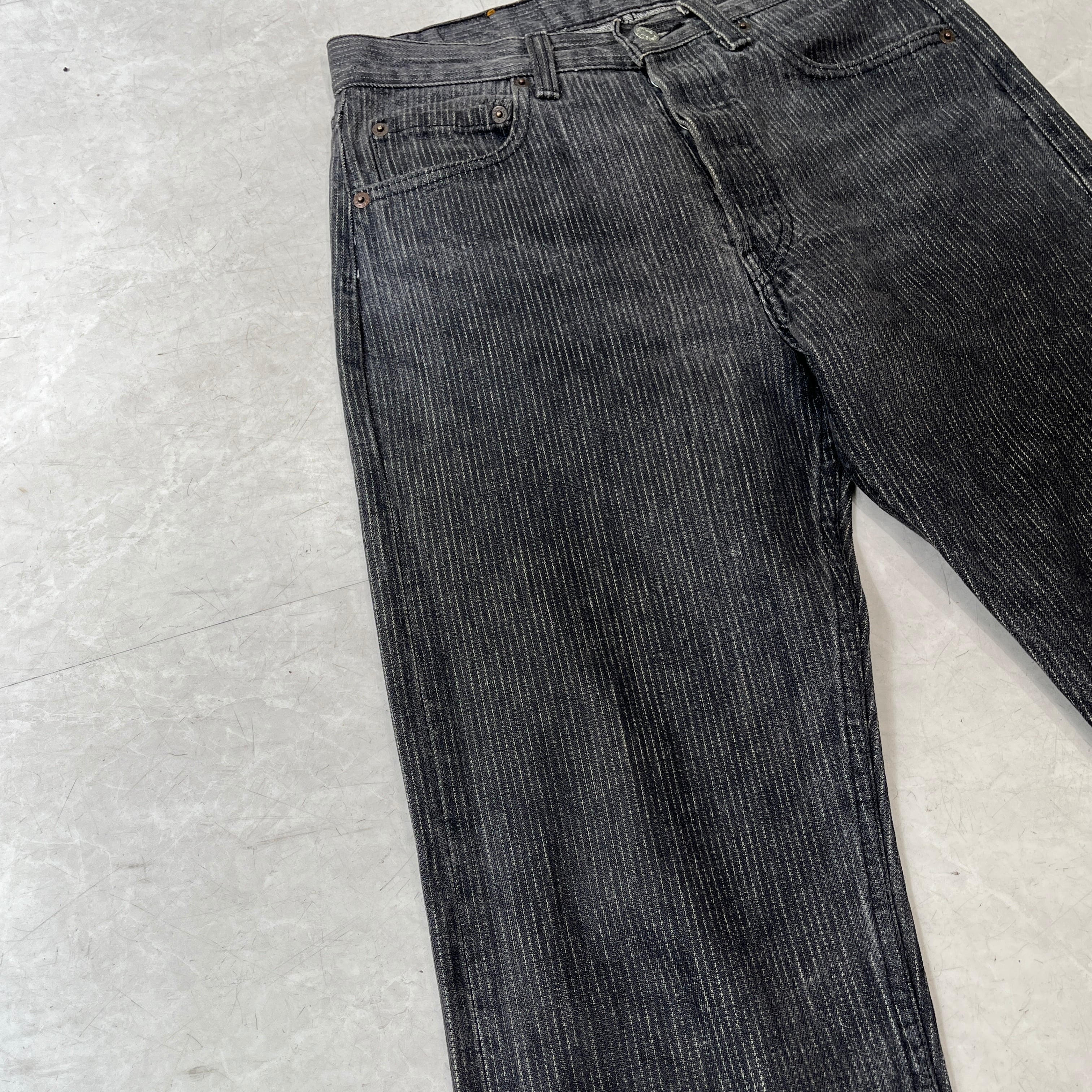 80s Levi's 501 Black Denim Pants ''Stripe'' 80年代
