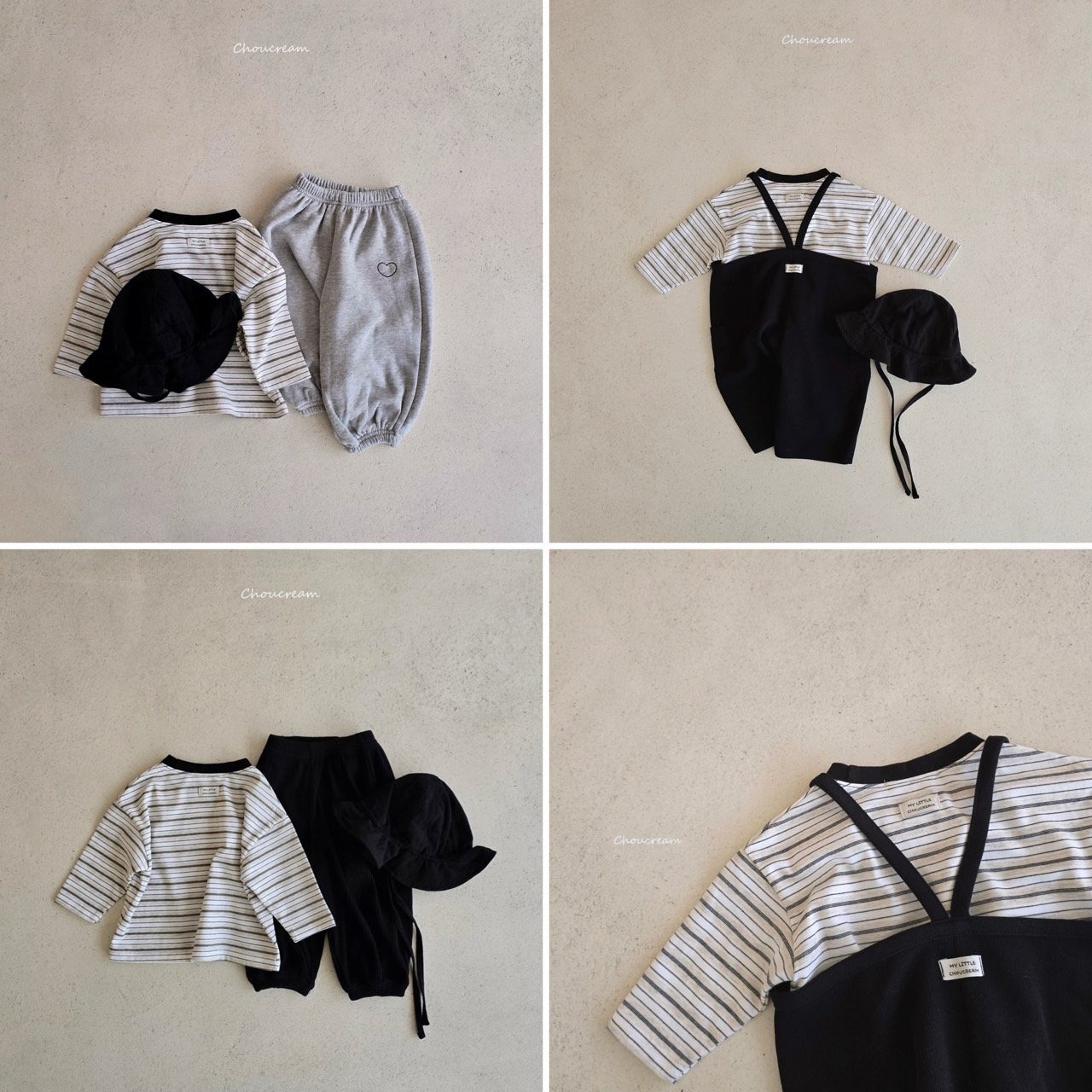 [choucream] Multi-striped T-shirt / [슈크림] 멀티단가라티