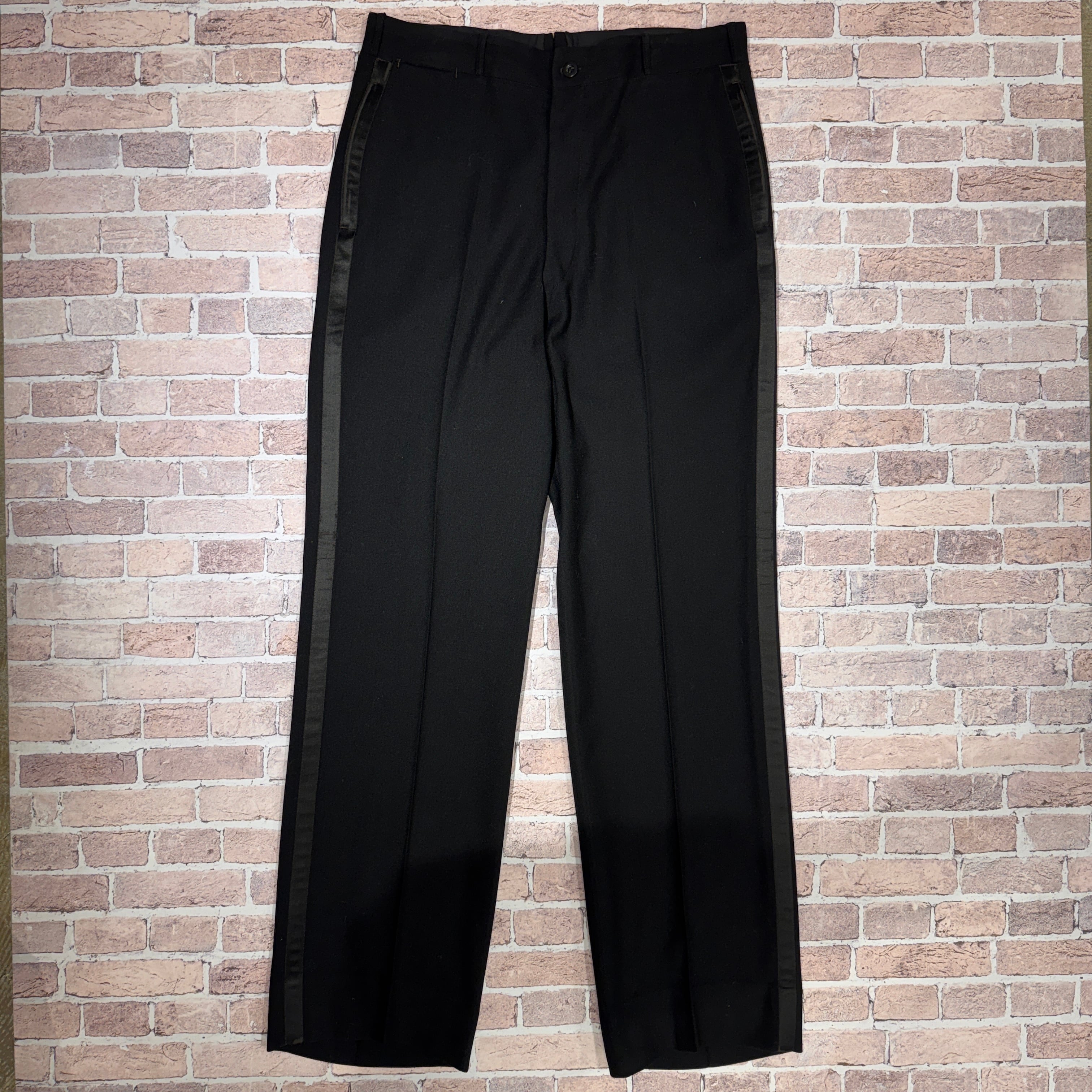 1950s WOOL SIDE LINE SLACKS BLACK | safarionline