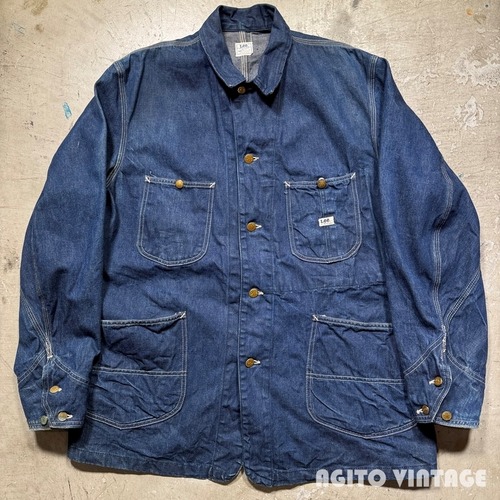60's~ Lee 91-J デニムカバーオール JELT DENIM 濃紺 グッドコンディション ® MR有り ユニオンチケット size42 USA製 希少 ヴィンテージ BA-2703 RM3124H