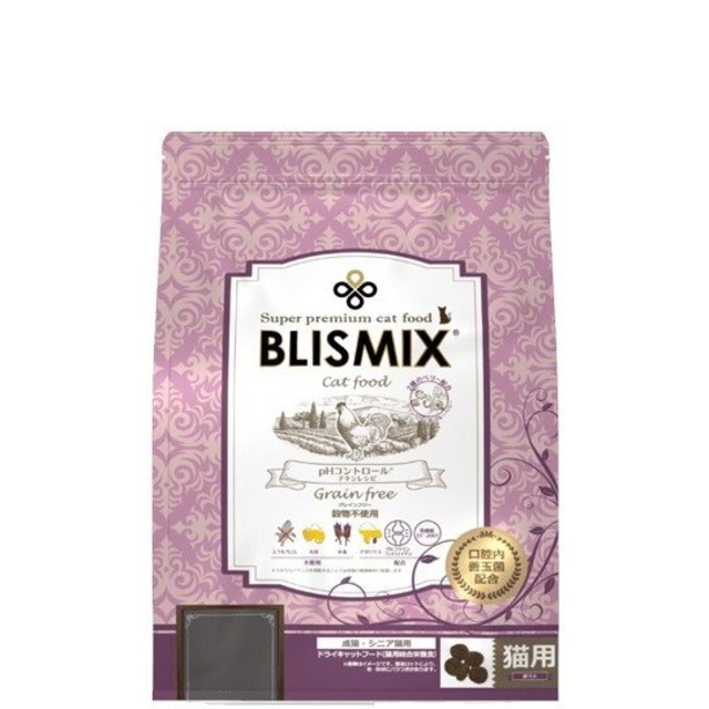 ブリスミックス チキン pHコントロール グレインフリー 穀物不使用 2kg 成猫・シニア猫用 口腔内善玉菌配合
