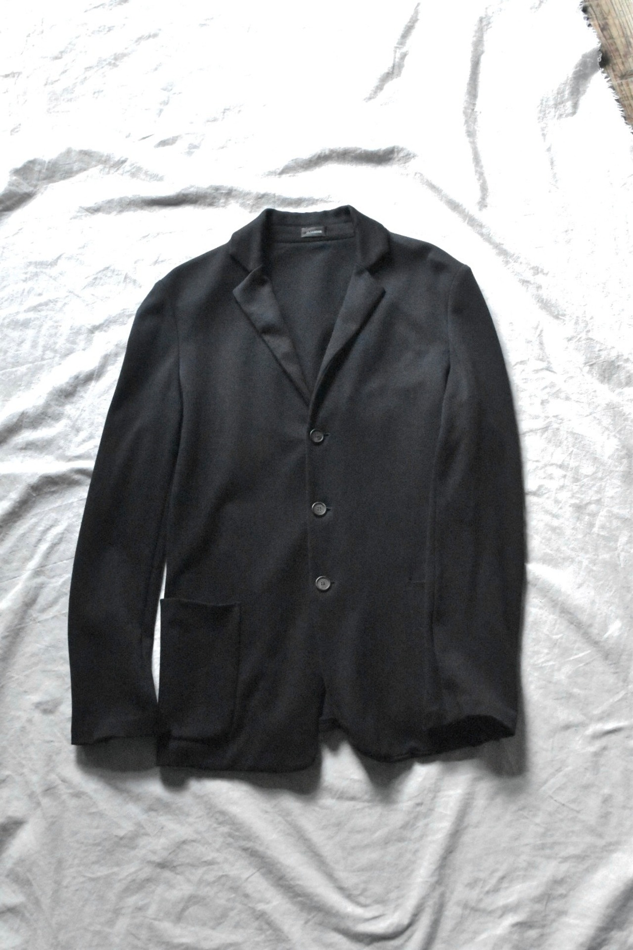 "JIL SANDER" by Raf Simons Navy rayon jacket