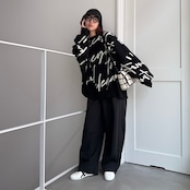 Typo pattern usefull knit/black