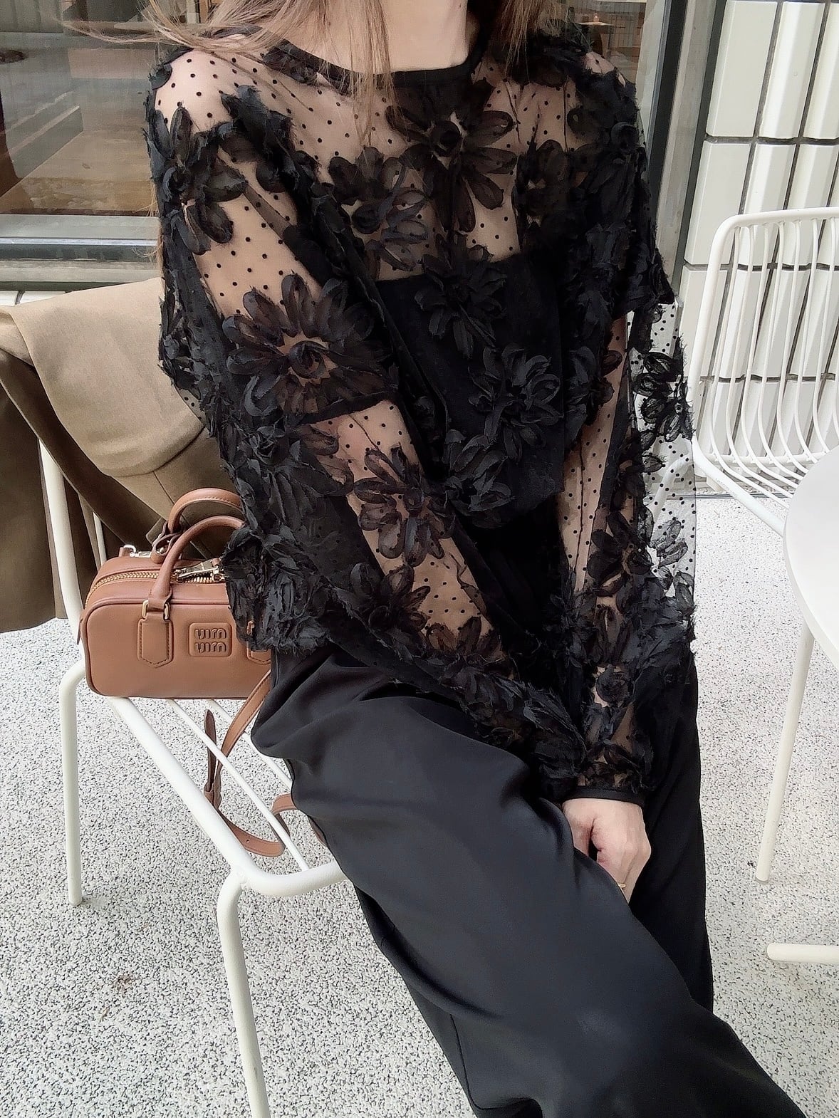 Elise blouse / black (10月中旬〜下旬頃発送予定)