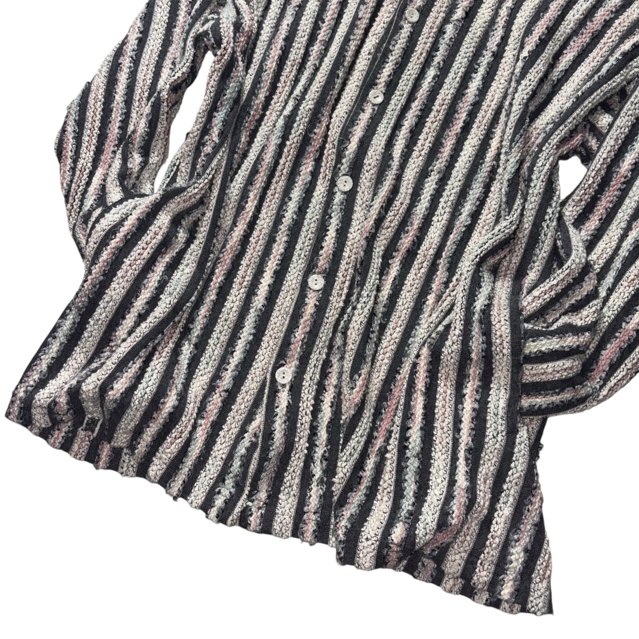 unknown vintage stripe cloth switching shirt