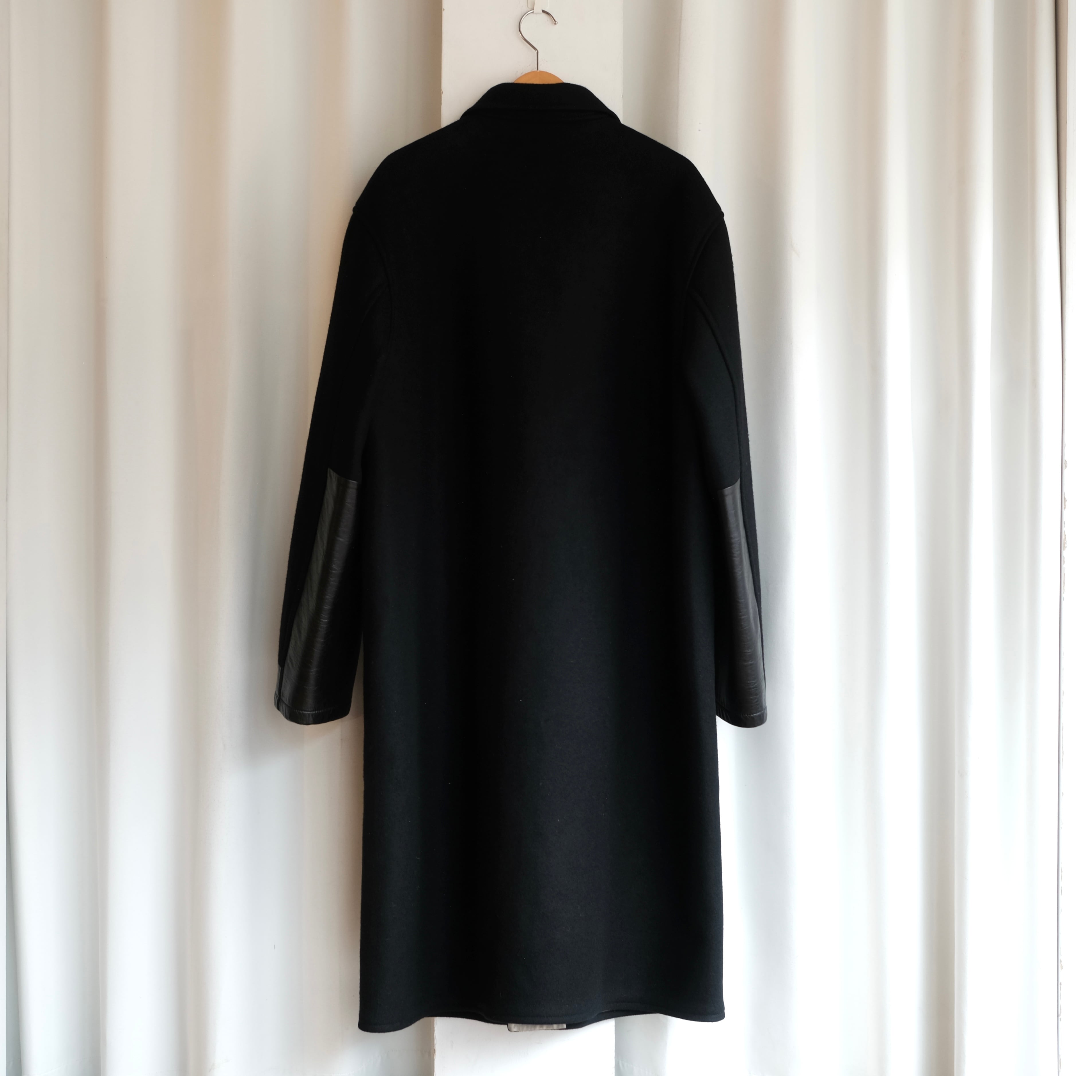 JIL SANDER 19AW WOOL / LEATHER LONG COAT | safarionline