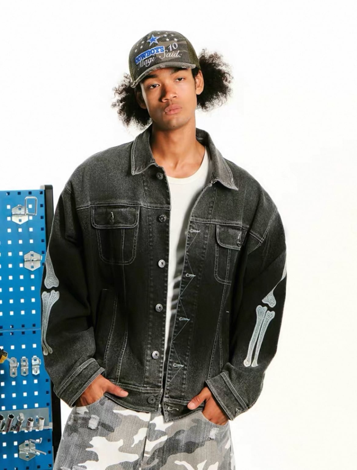 スケルトンステッチデニムジャケット | Urban Cypher