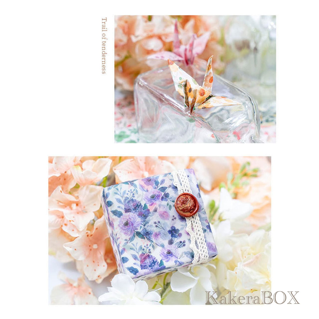 再入荷】ボタニカルデザインペーパー40枚 ORANGE | KakeraBOX