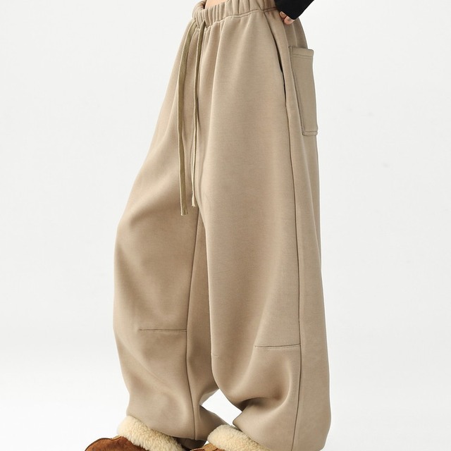 裏起毛ワイドスウェットパンツ 3color [am03565]