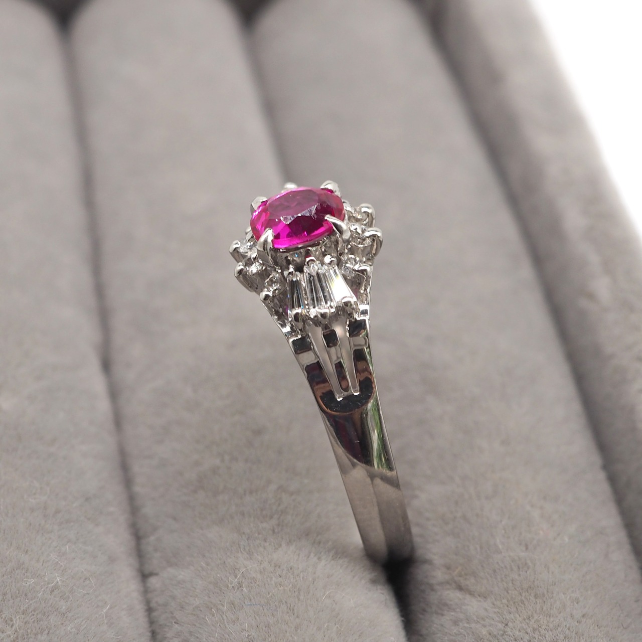 鑑定済みk18ルビーリング2本 （天然ルビー リング - [鑑定書付き] 大粒  