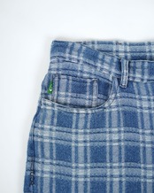 【#Re:room】CHECK DENIM WIDE PANTS［REP331］