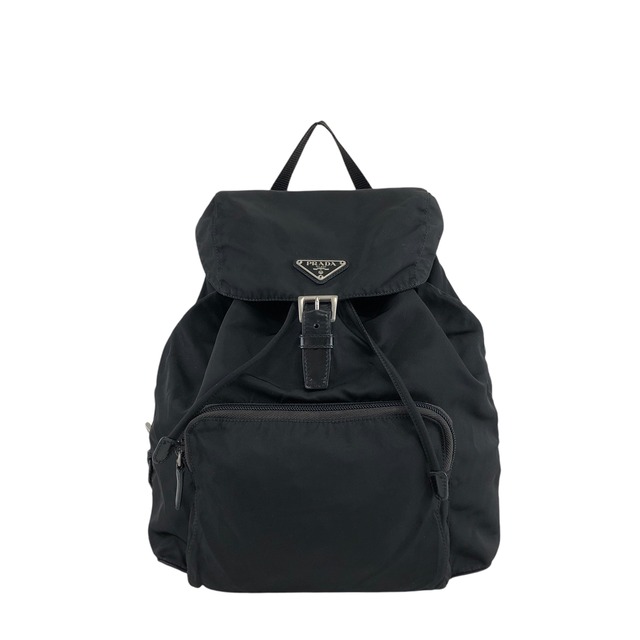 PRADA プラダ バックパック ブラック トライアングルロゴ ナイロン フロントポケット リュック vintage ヴィンテージ オールド nsfb7t