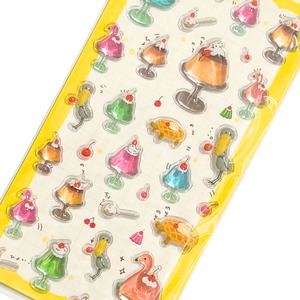 お菓子などうぶつ工房　ぷっくりシールシート　喫茶