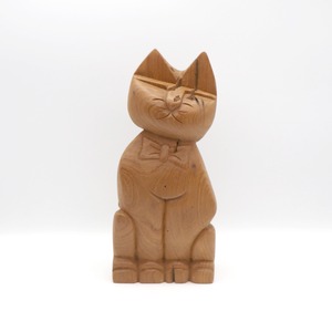 木製置物・猫・雑貨・インテリア・No.210912-037・梱包サイズ60