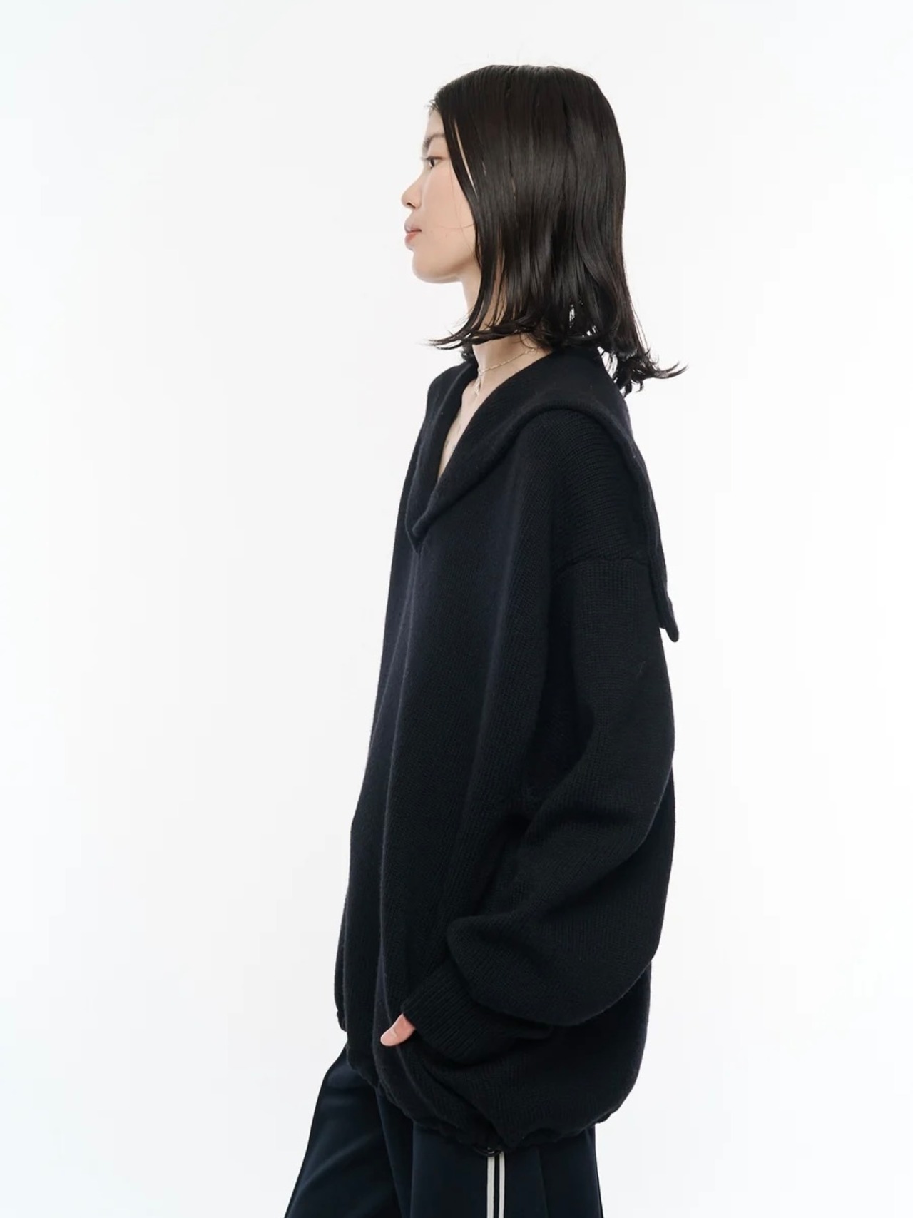 【26AW | WOMEN】POOLDE プールデ / トップス / Sailor Shawl Knit. PLD-26AW-TP04 - 2