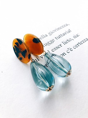 Aqua waterdrop pierce (アクア ウォータードロップ ピアス)