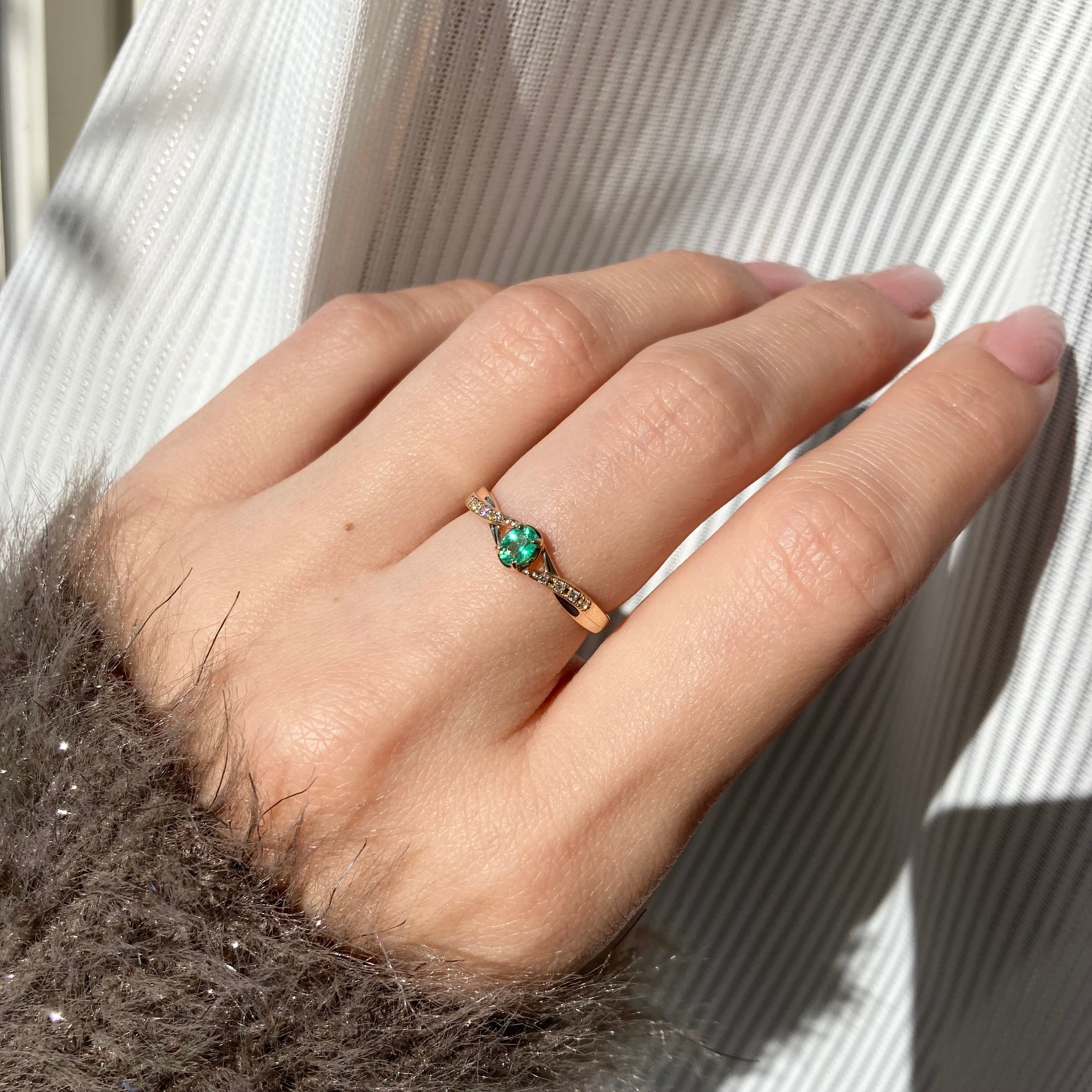 K18YG エメラルド リング＜Selection｜12〜1月＞ | ベルアージュカネダ