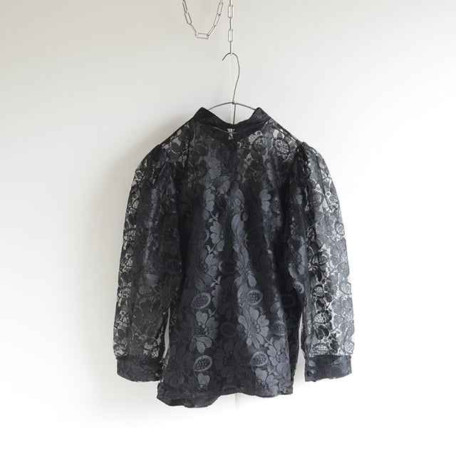 アンティーク ヴィンテージ パフスリーブ レース ブラウス 羽織り