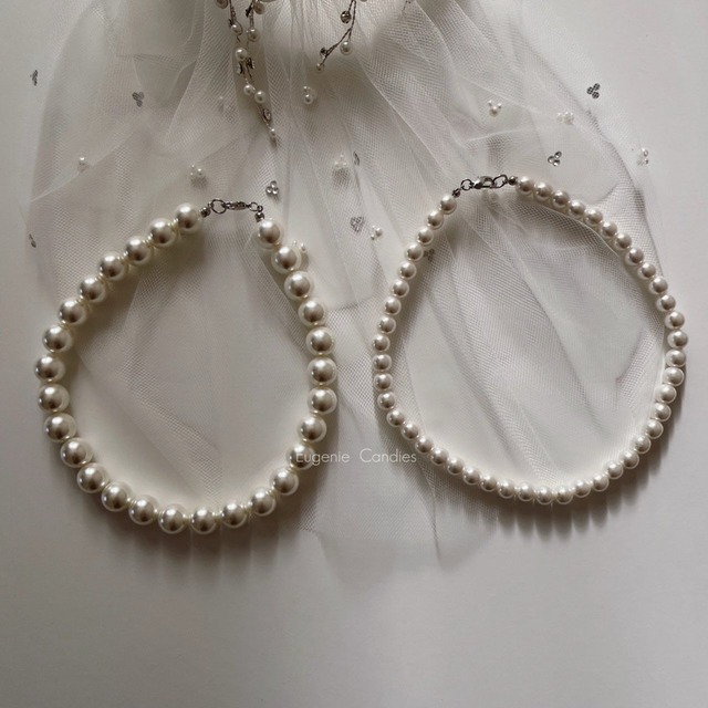 ※お洋服と同梱限定※【即納】<EugenieCandies> Pearl necklace