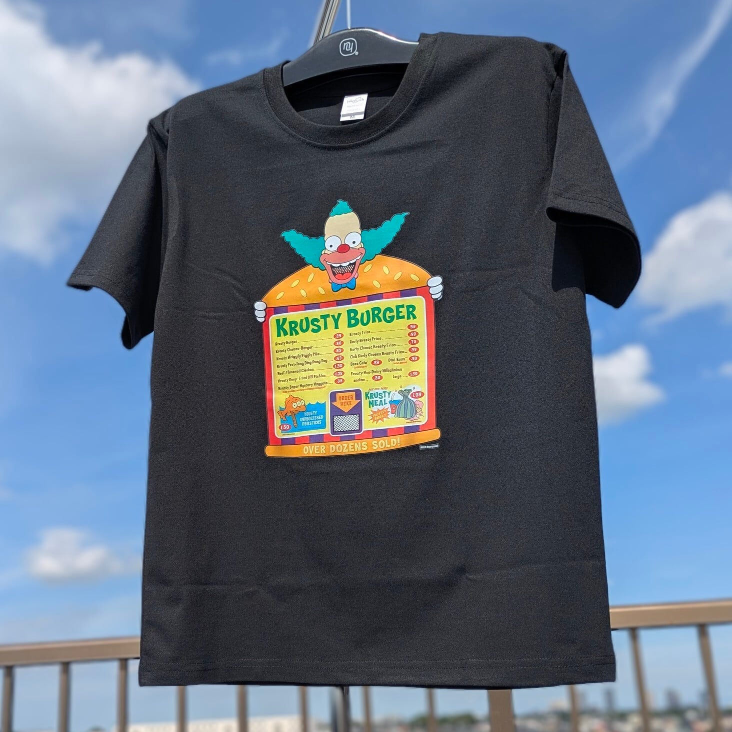 【 The Simpsons( ザ・シンプソンズ ) 】『 クラスティバーガー / メニュー 』クラスティ・ザ・クラウン / Tシャツ〚アメリカン雑貨 アメトイ〛