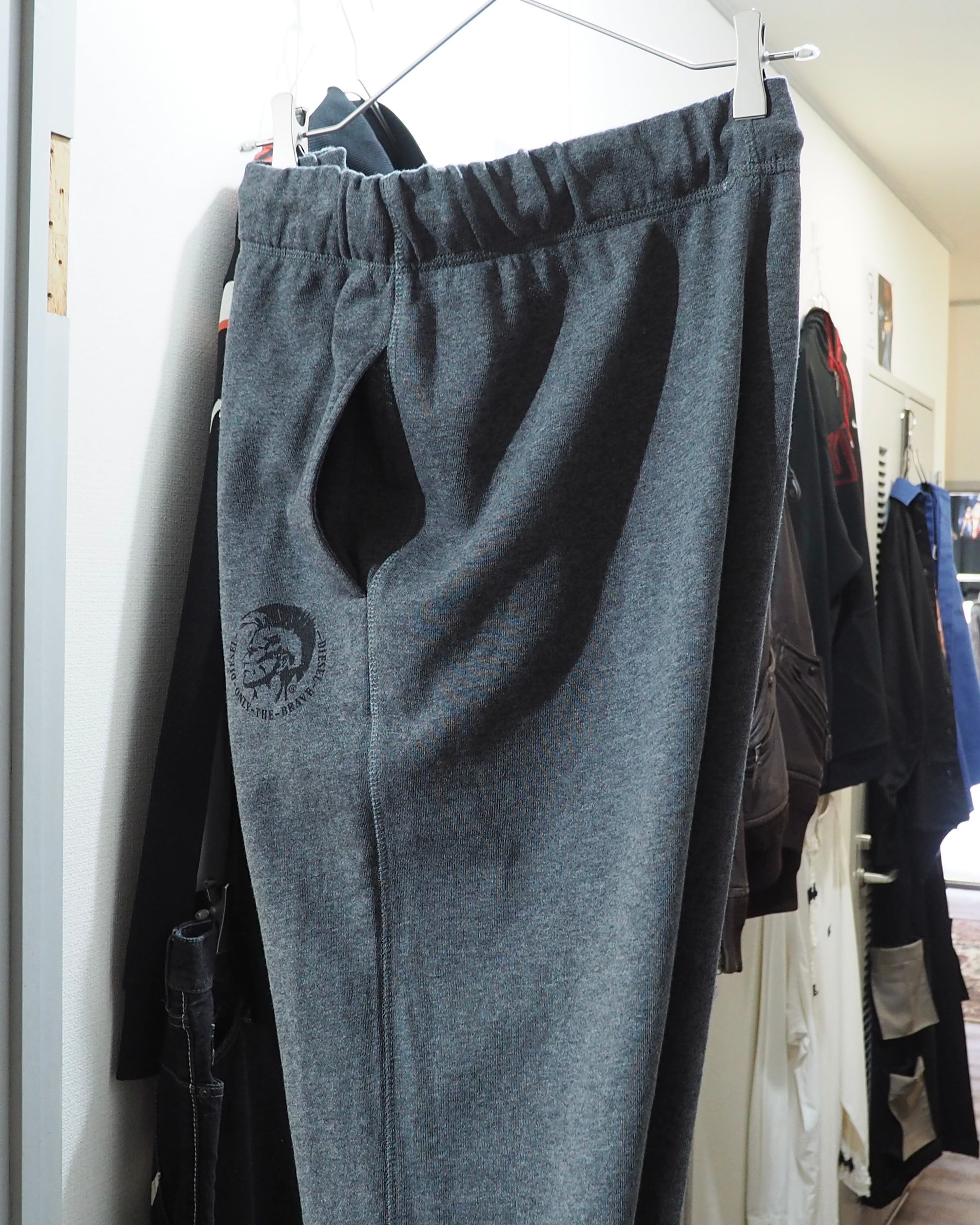 ” DIESEL - Brave Man ” Logo printed Wide sweat pants